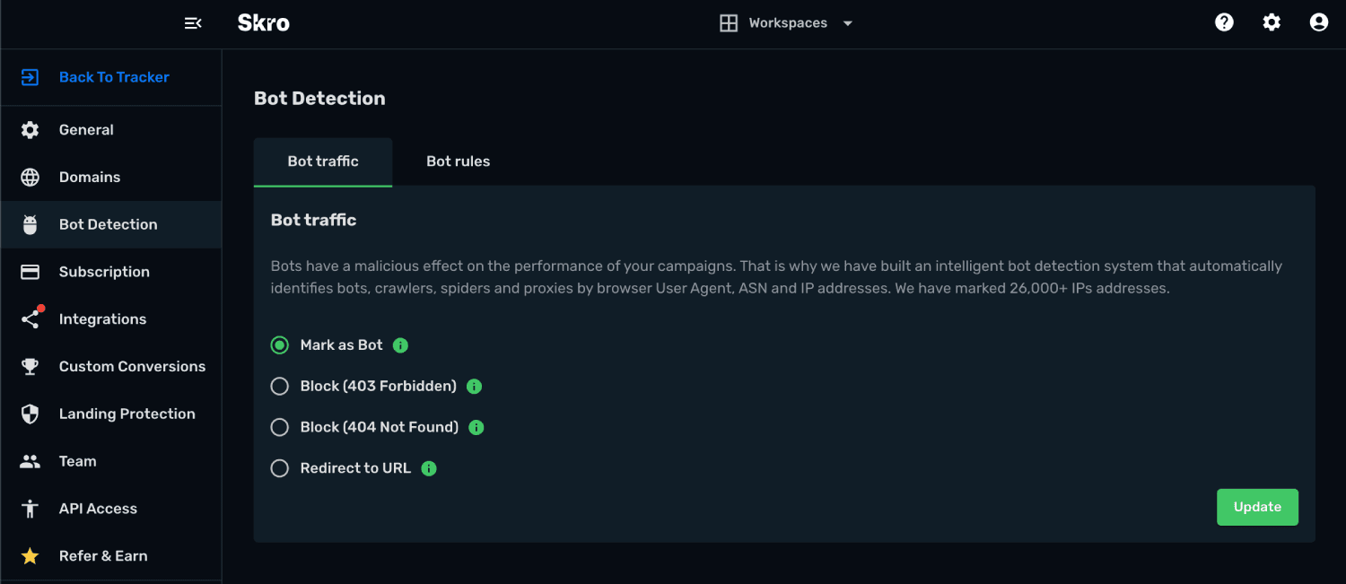 Skro automated bot detection
