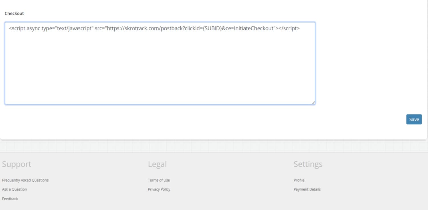 Initiate Checkout event