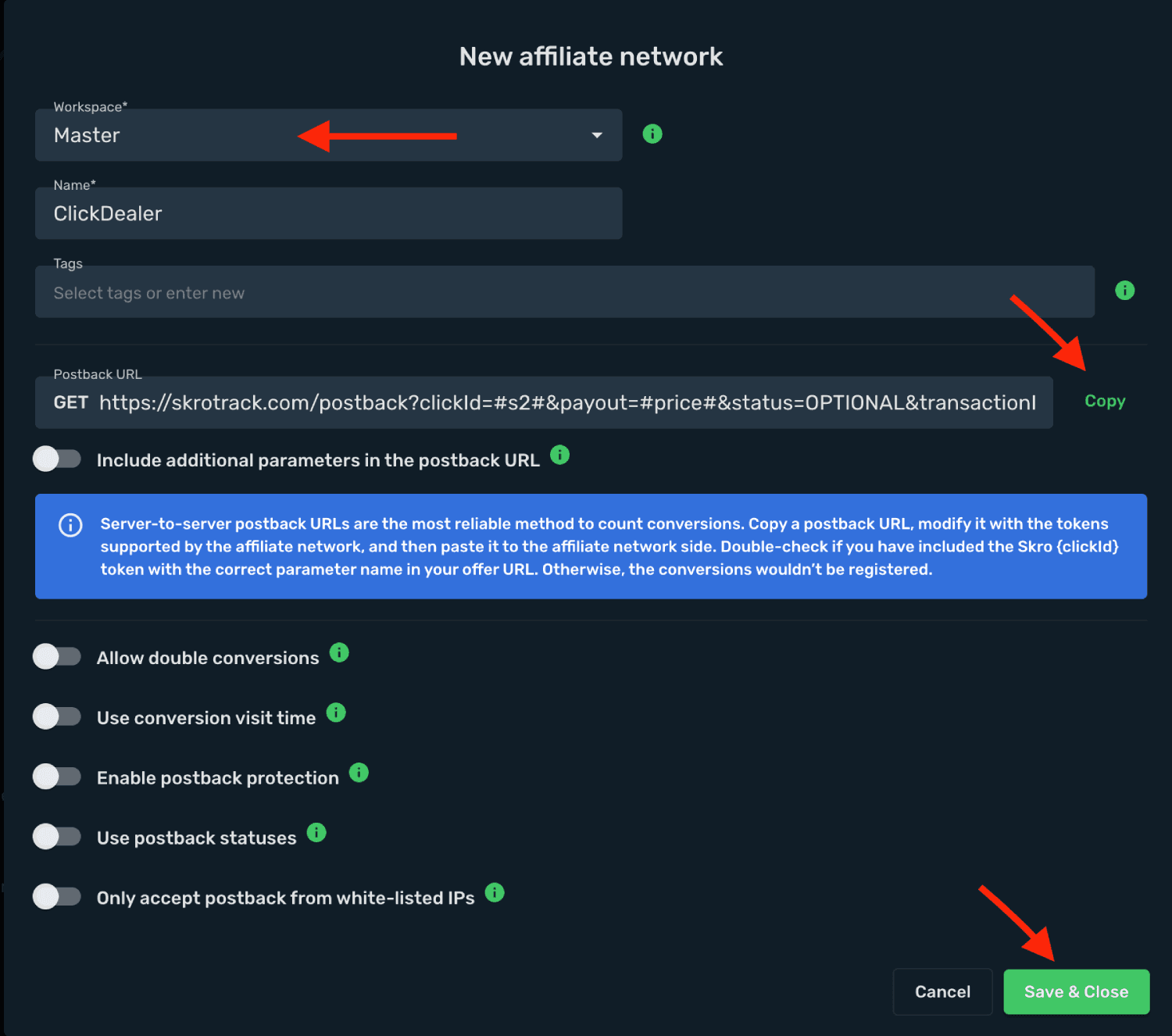Save Clickdealer as affiliate network