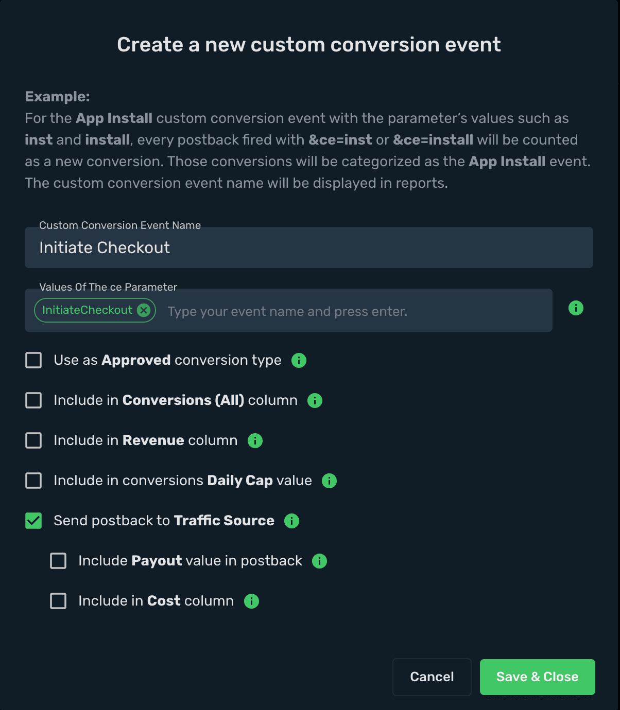 Add InitiateCheckout event in Skro