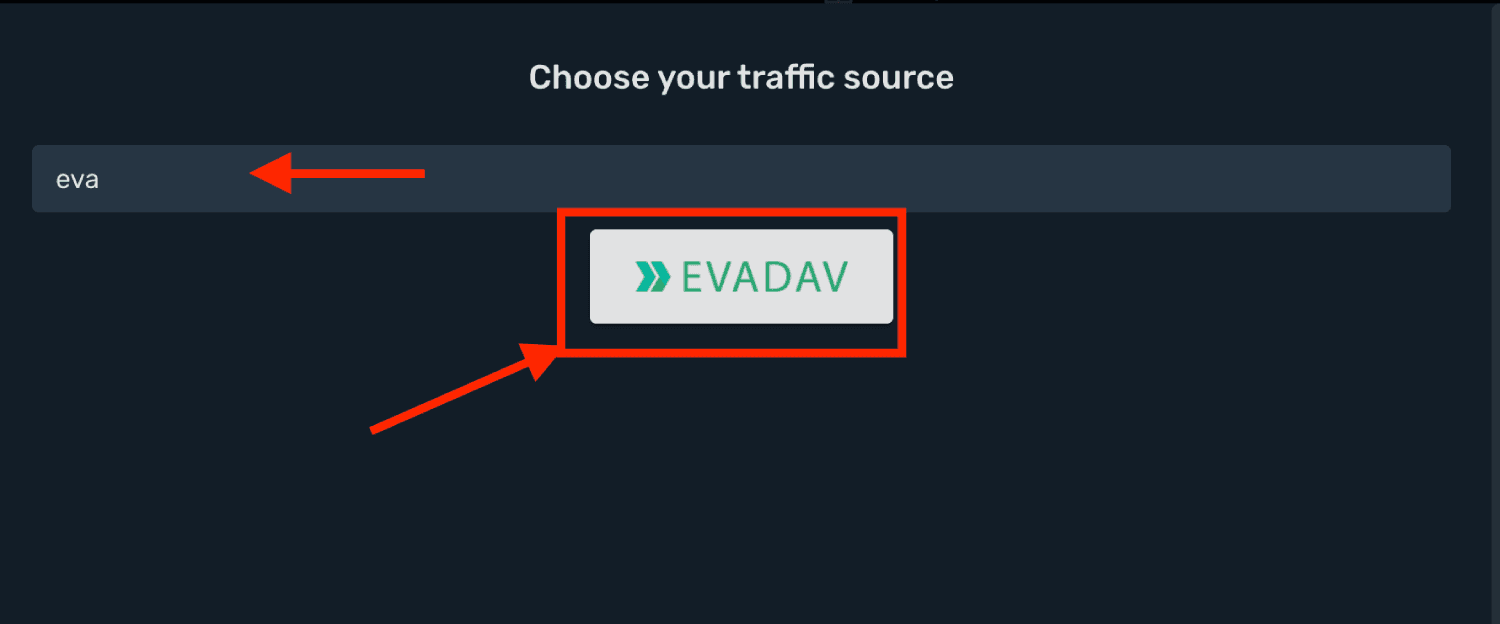 Choose Evadav on the list