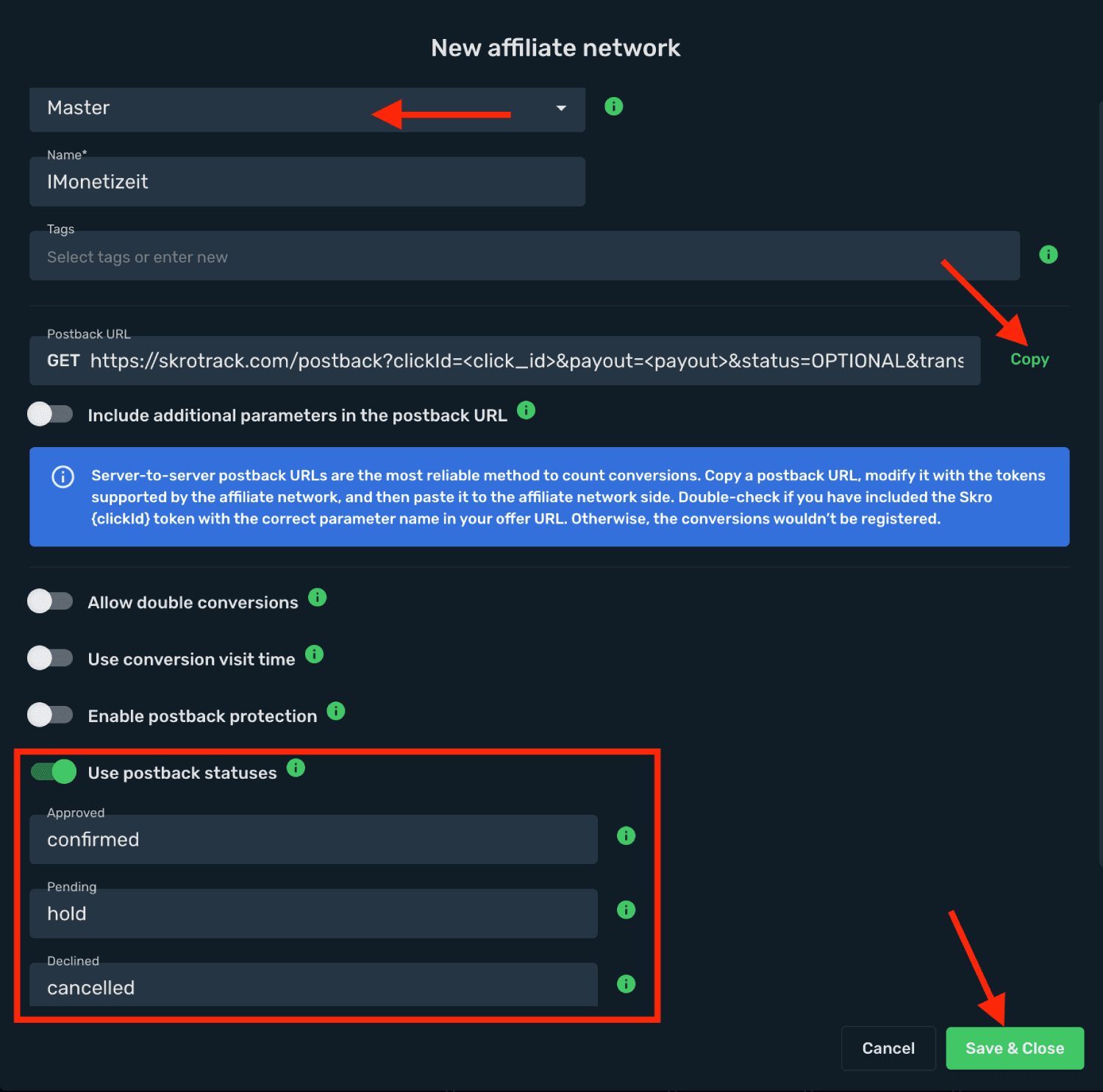Save iMonetizeit as affiliate network
