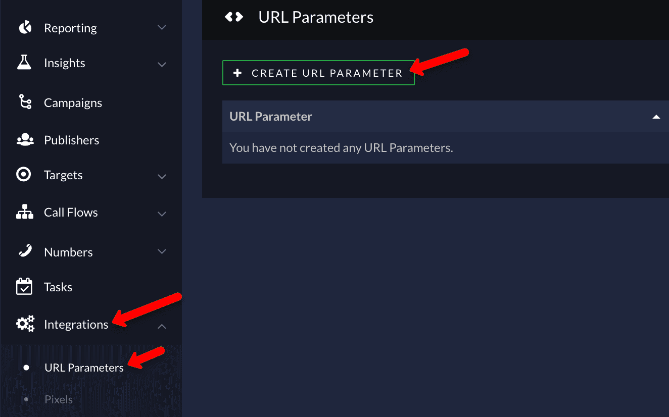 Create a url parameter in Ringba