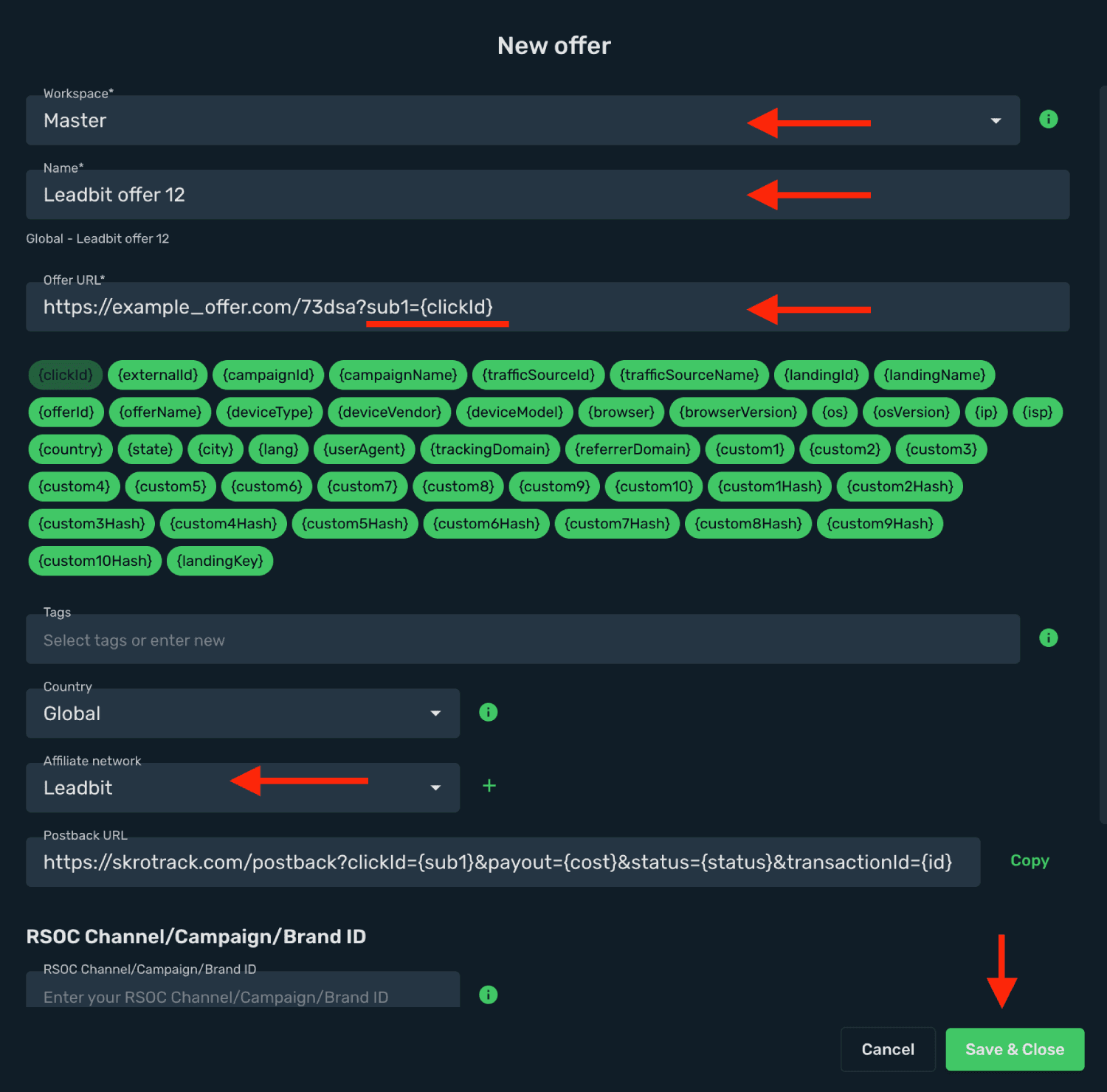 Add Leadbit offer