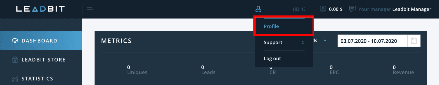 Add Leadbit postback URL 1