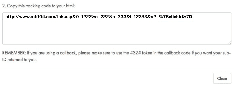 Add Maxbounty postback URL 4