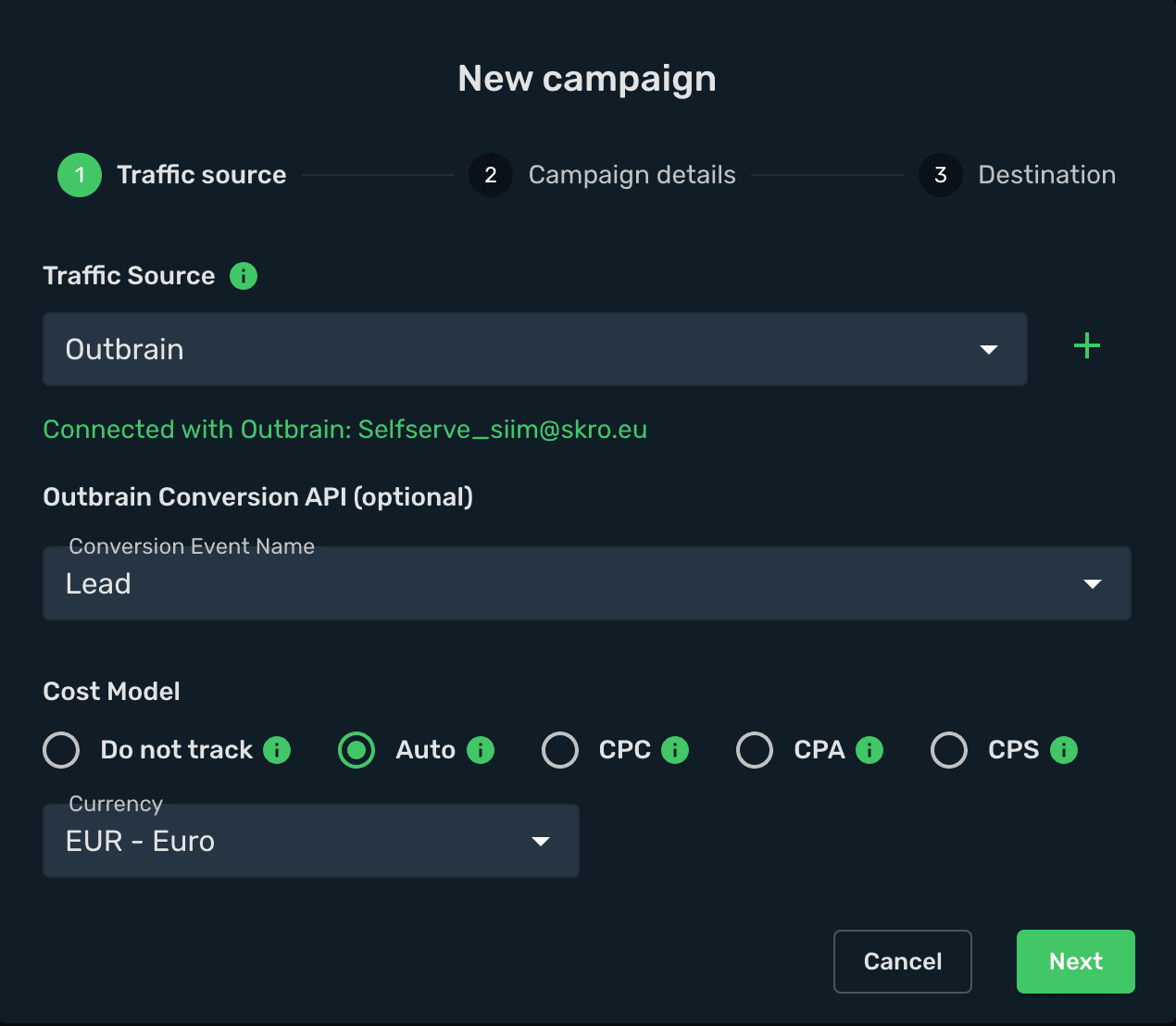 Setup Skro Campaign