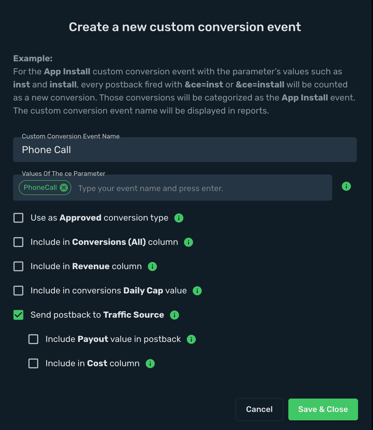 Event Phone Call