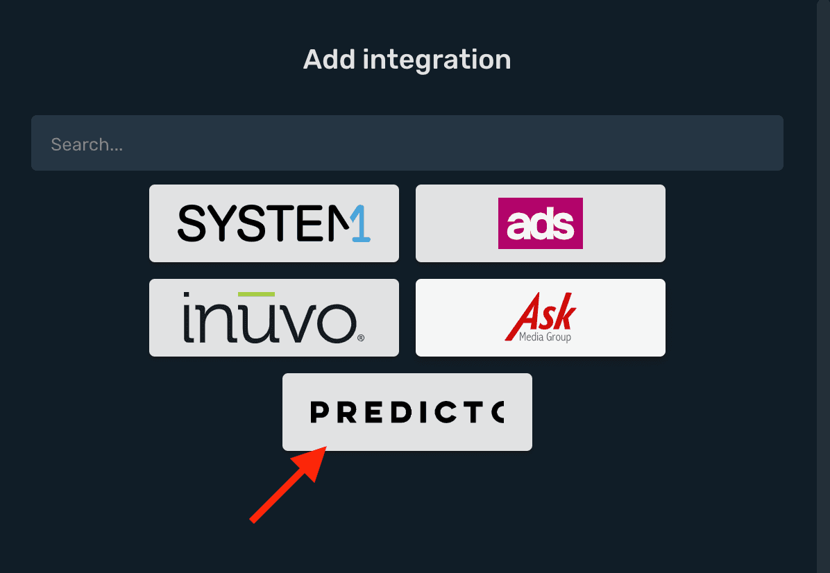 Predicto.ai RSOC integration step 2
