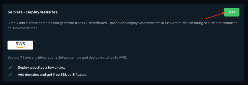 Add an AWS integration in Skro