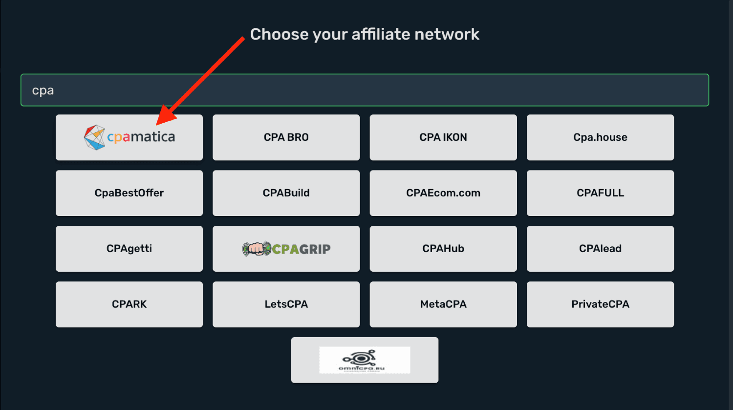 Choose Cpamatica prefilled template