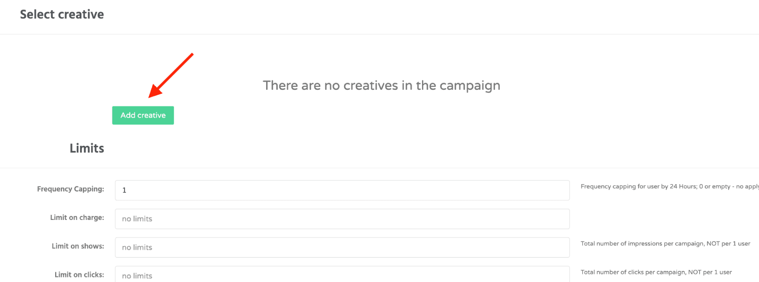 Step 3. Create a campaign on Dao.Ad.