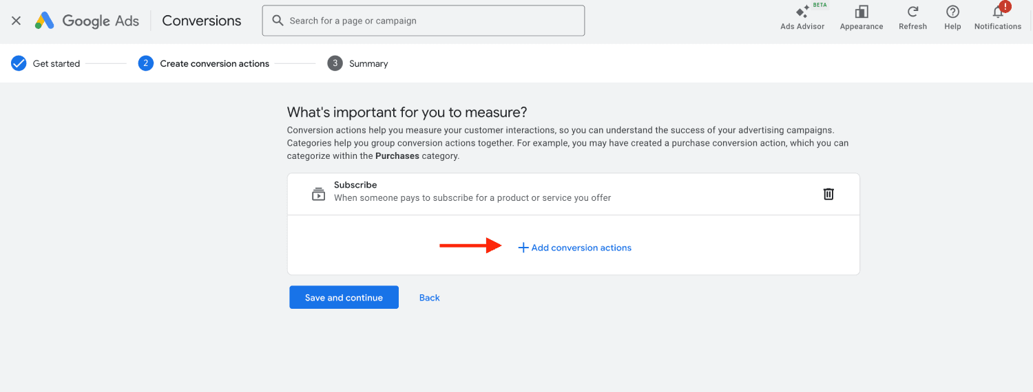 Manager Google Ads campaigns step 4