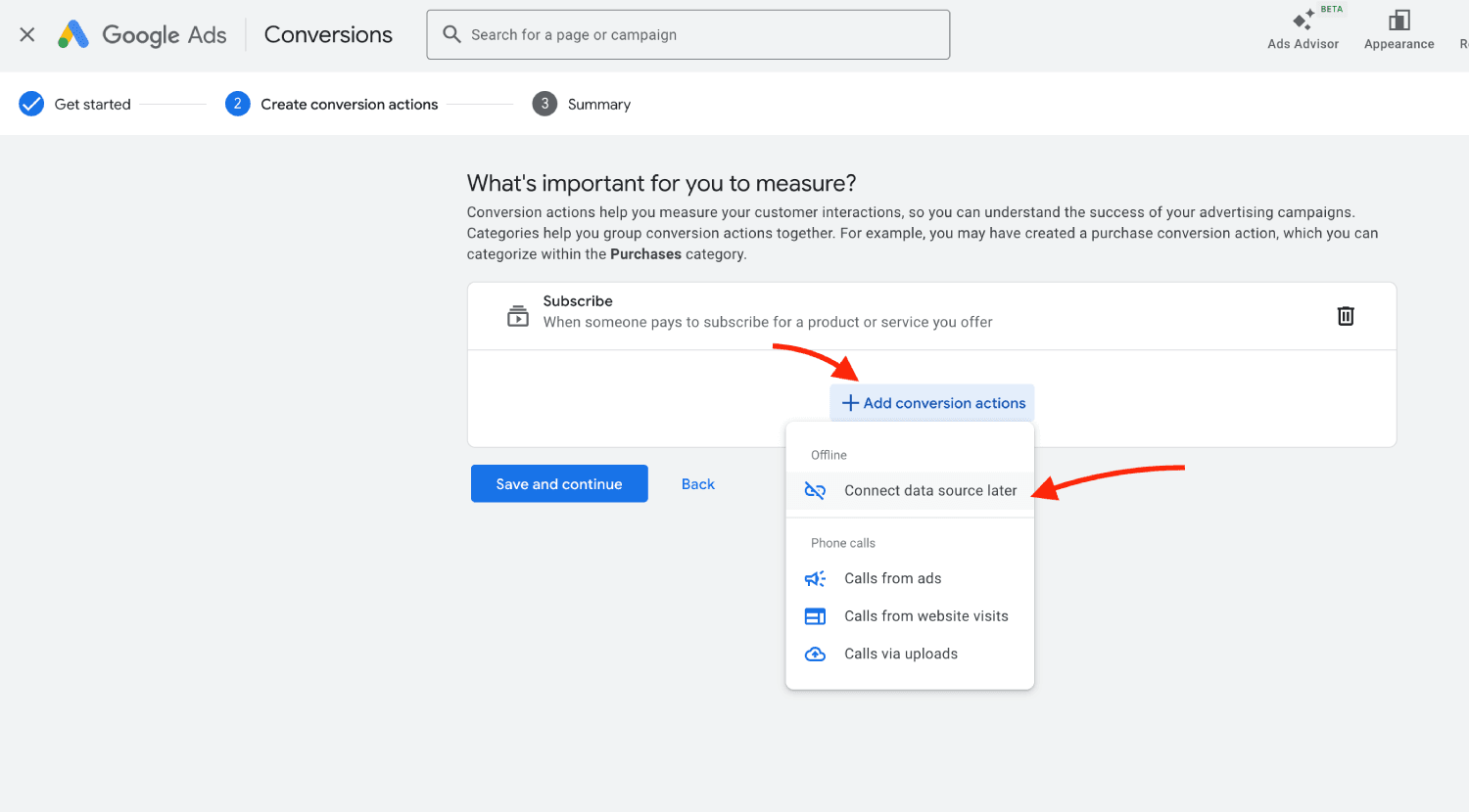 Manager Google Ads campaigns step 5