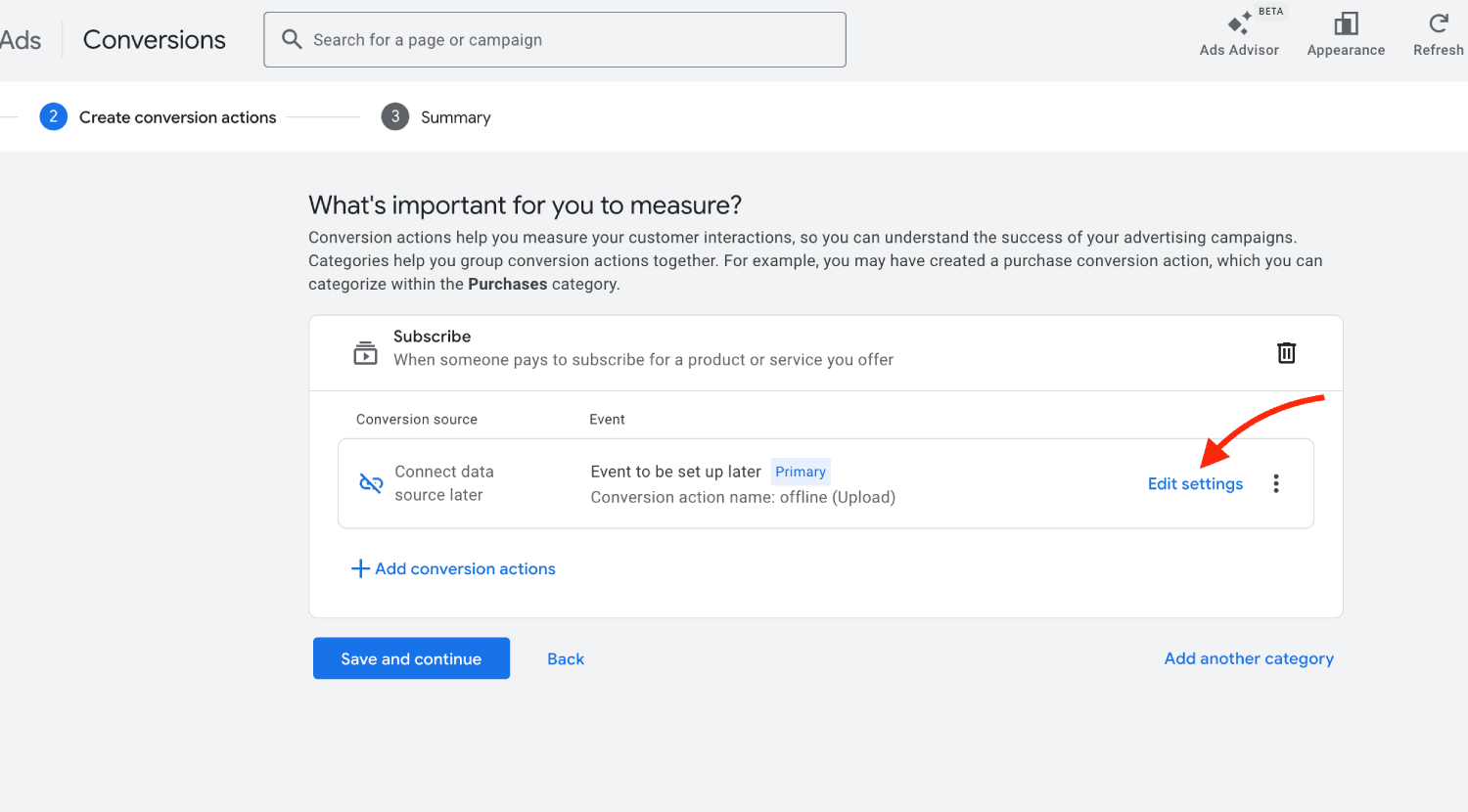Manager Google Ads campaigns step 6