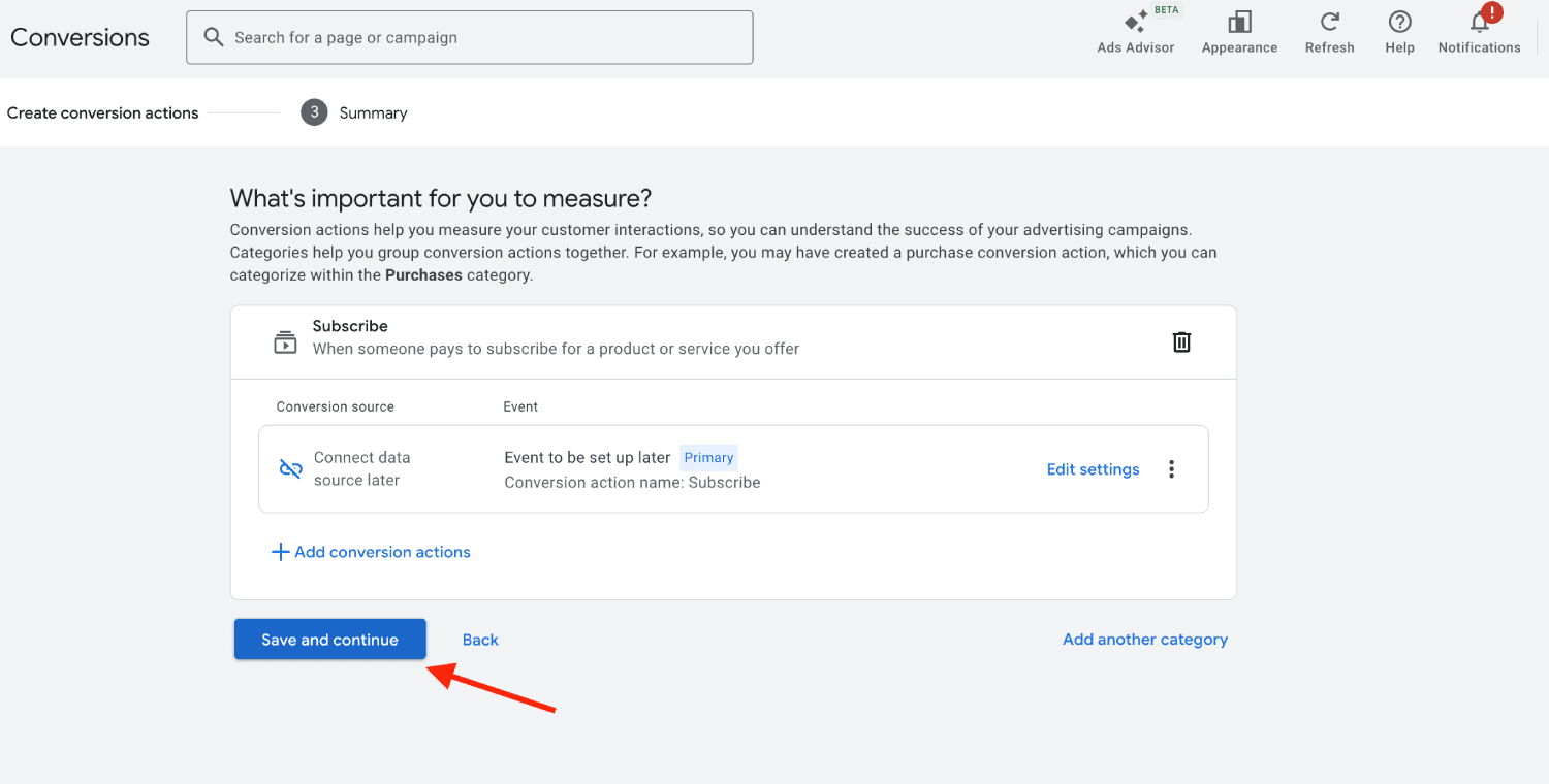 Manager Google Ads campaigns step 8