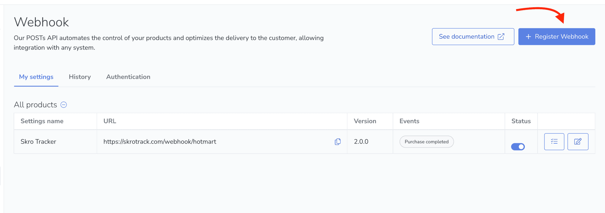Add webhook 2