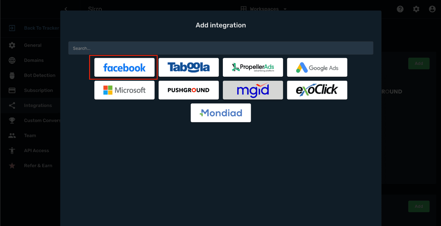 Meta Integration step 2