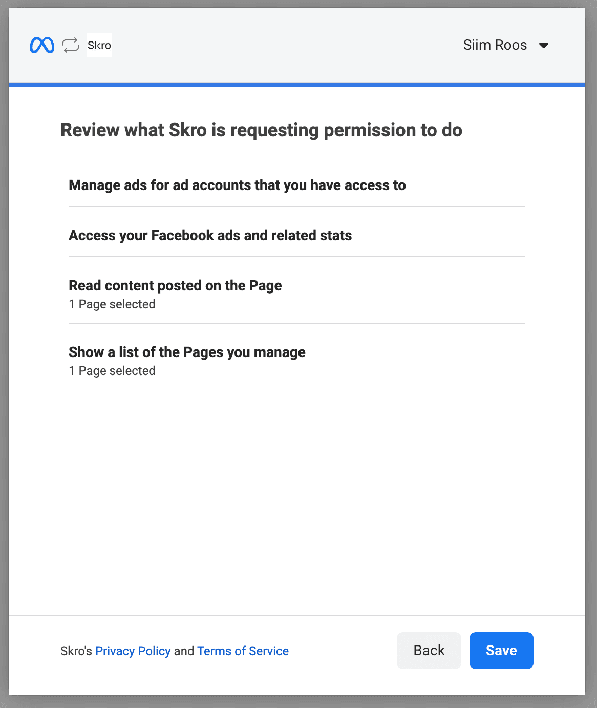 Meta Integration step 4