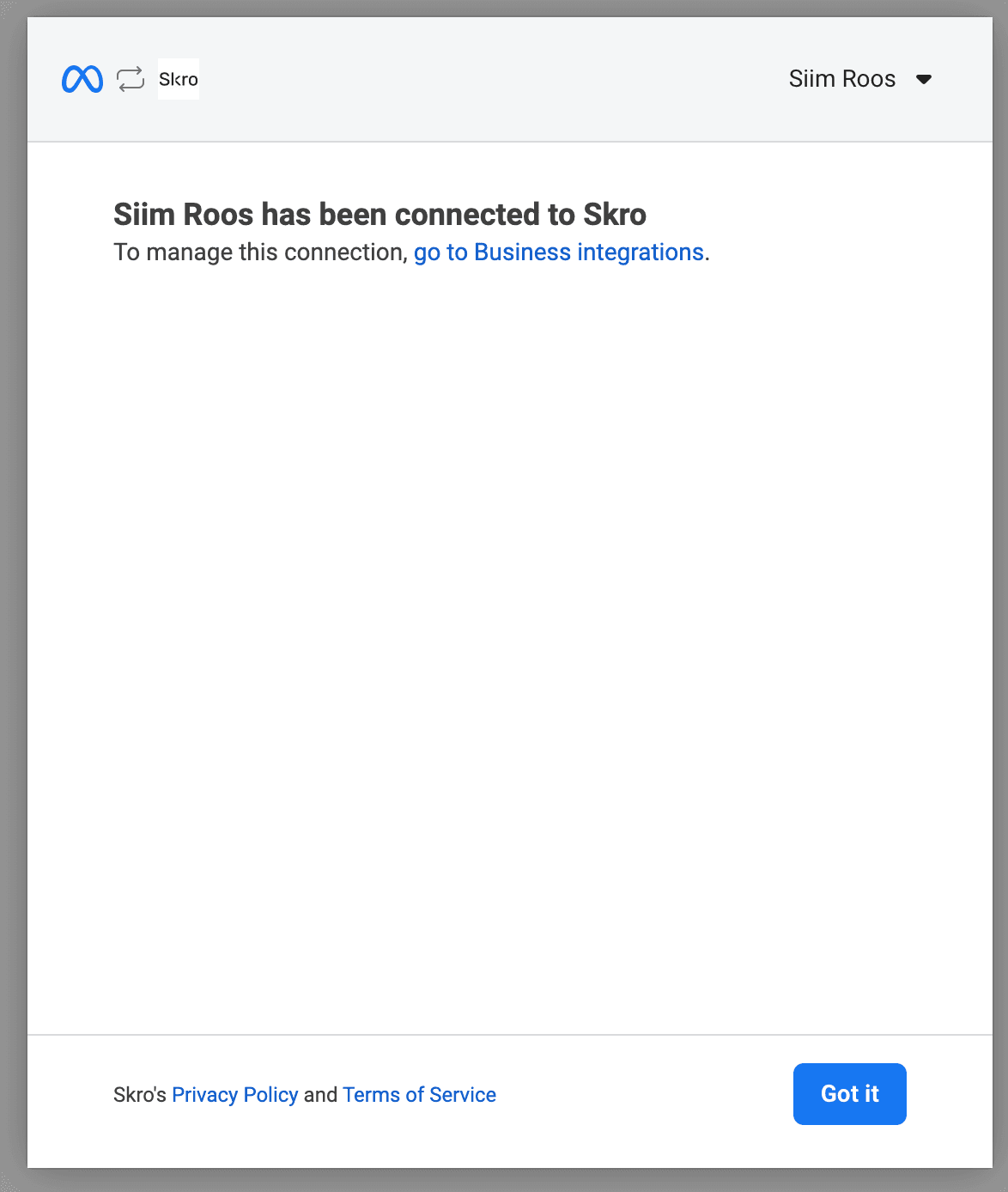 Meta Integration step 5