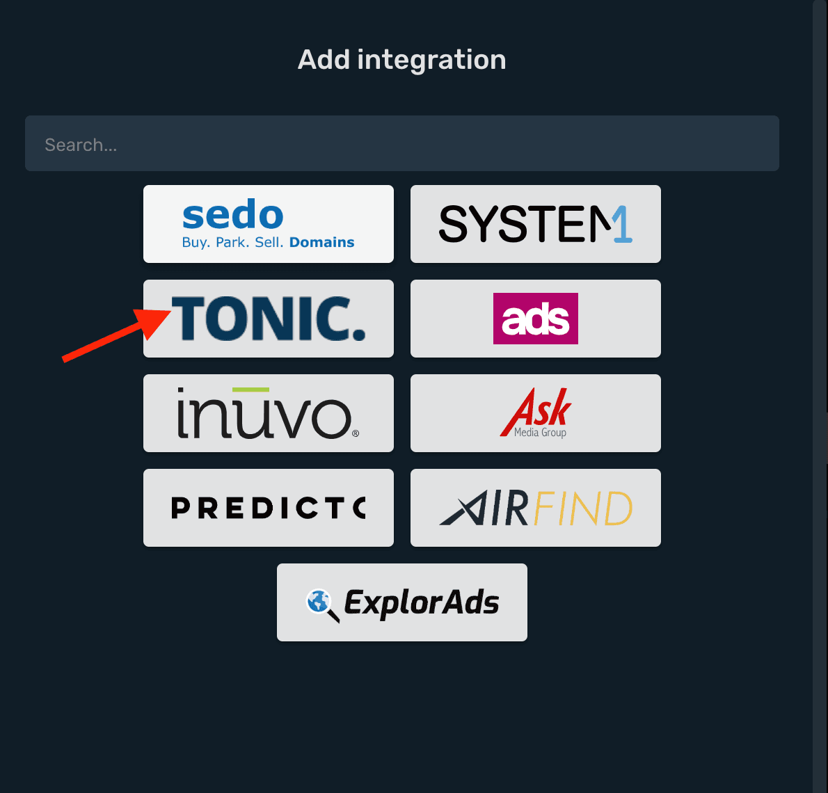 Tonic RSoC integration step 2