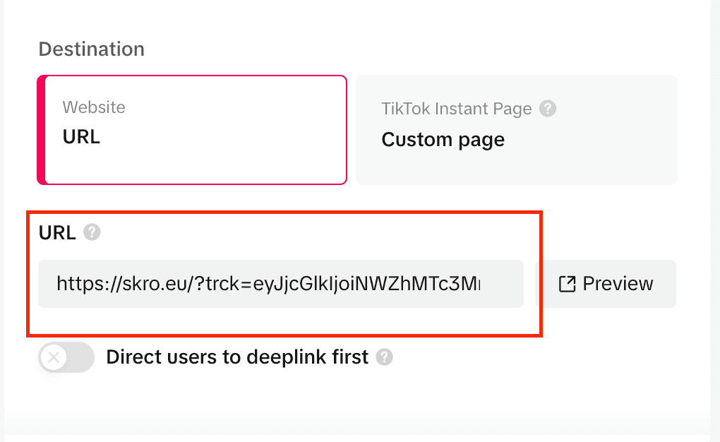 TikTok and Skro Integration step 14