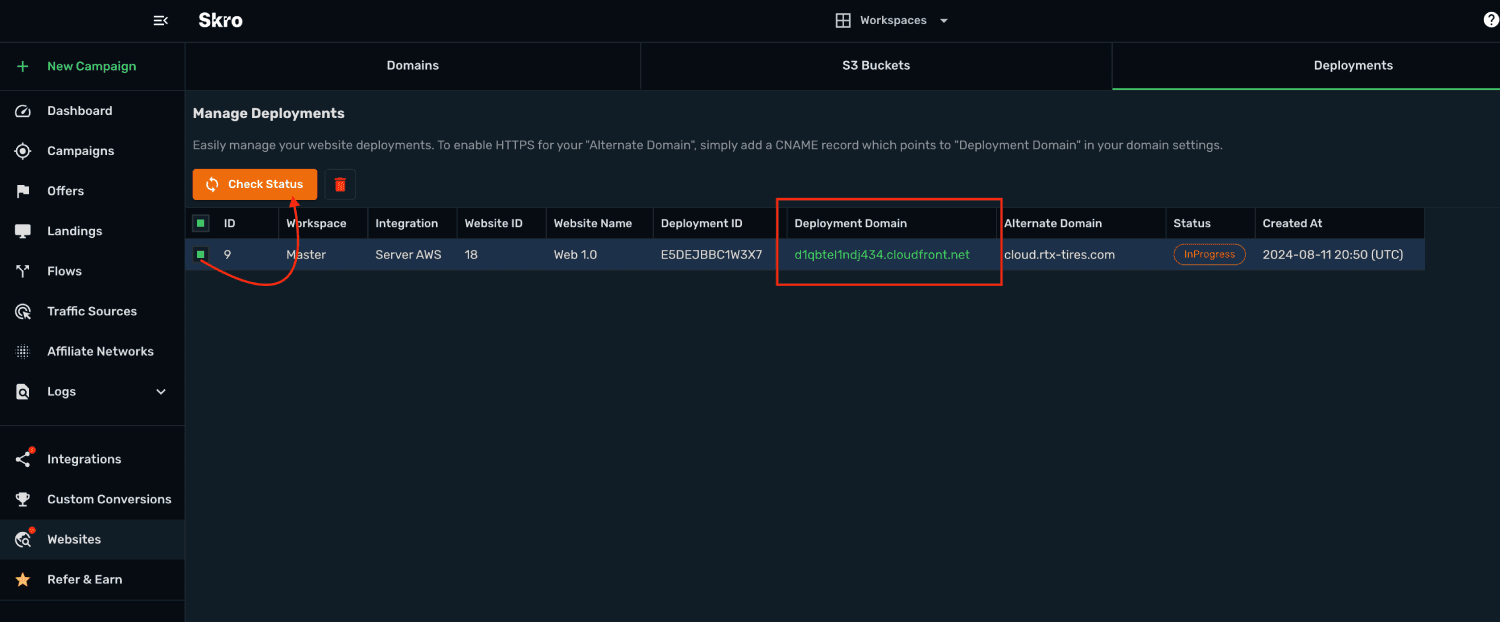 website deploy 3