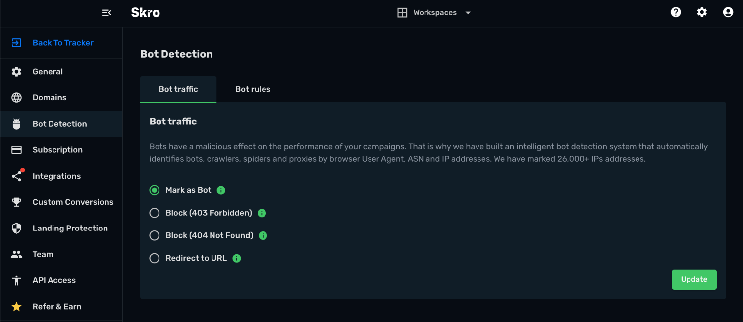 Skro automated bot detection