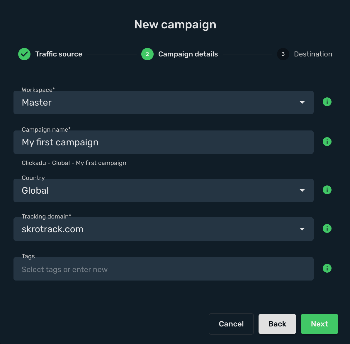 Create a campaign 2