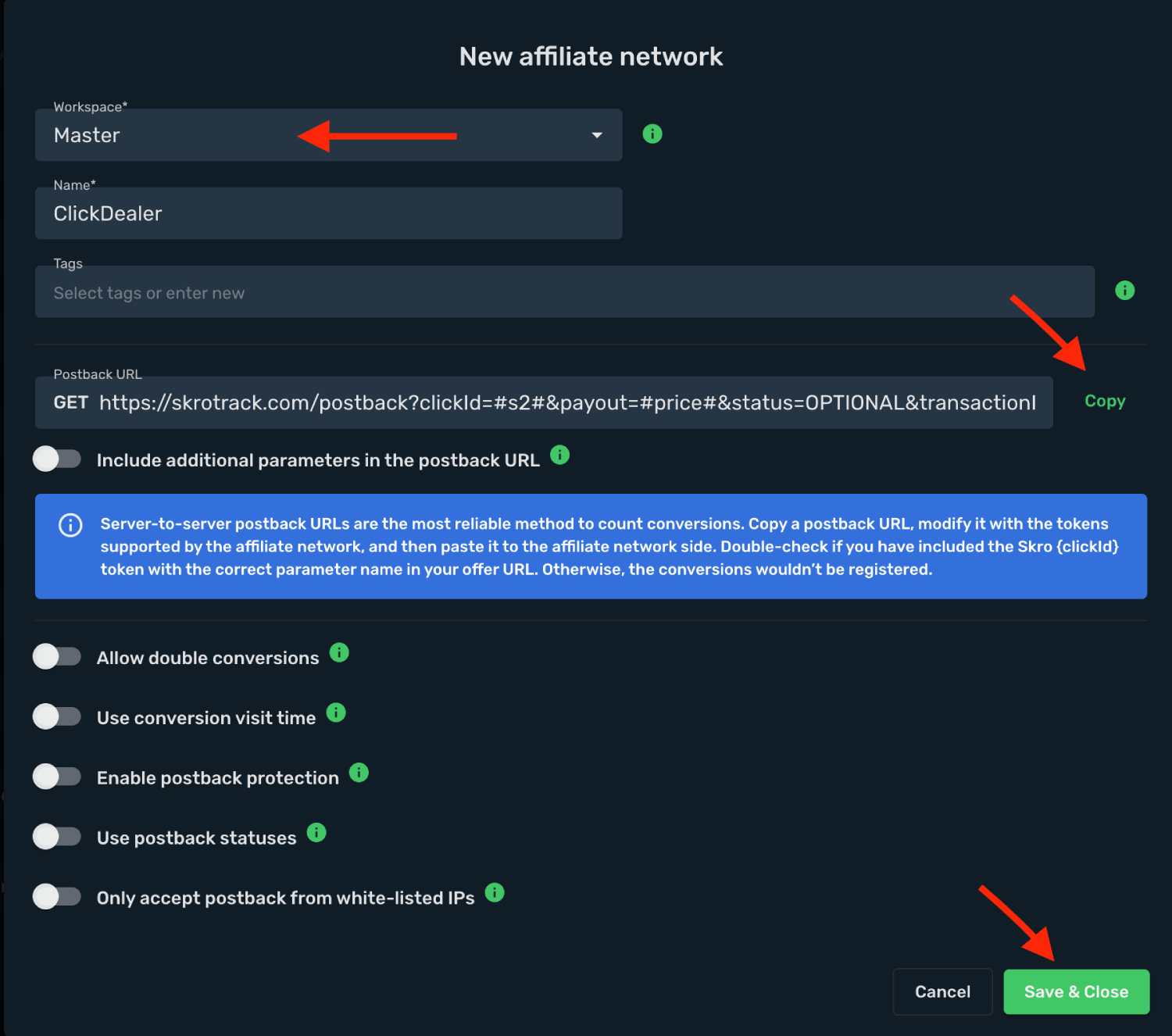 Save Clickdealer as affiliate network
