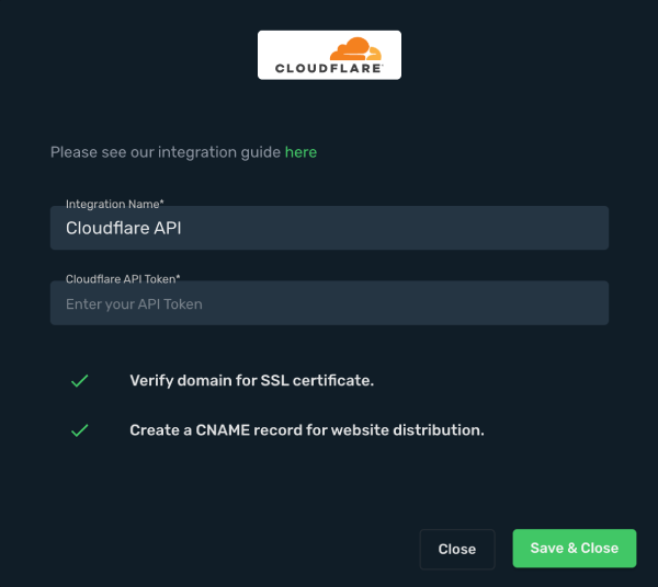 Cloudflare Integration Step 3