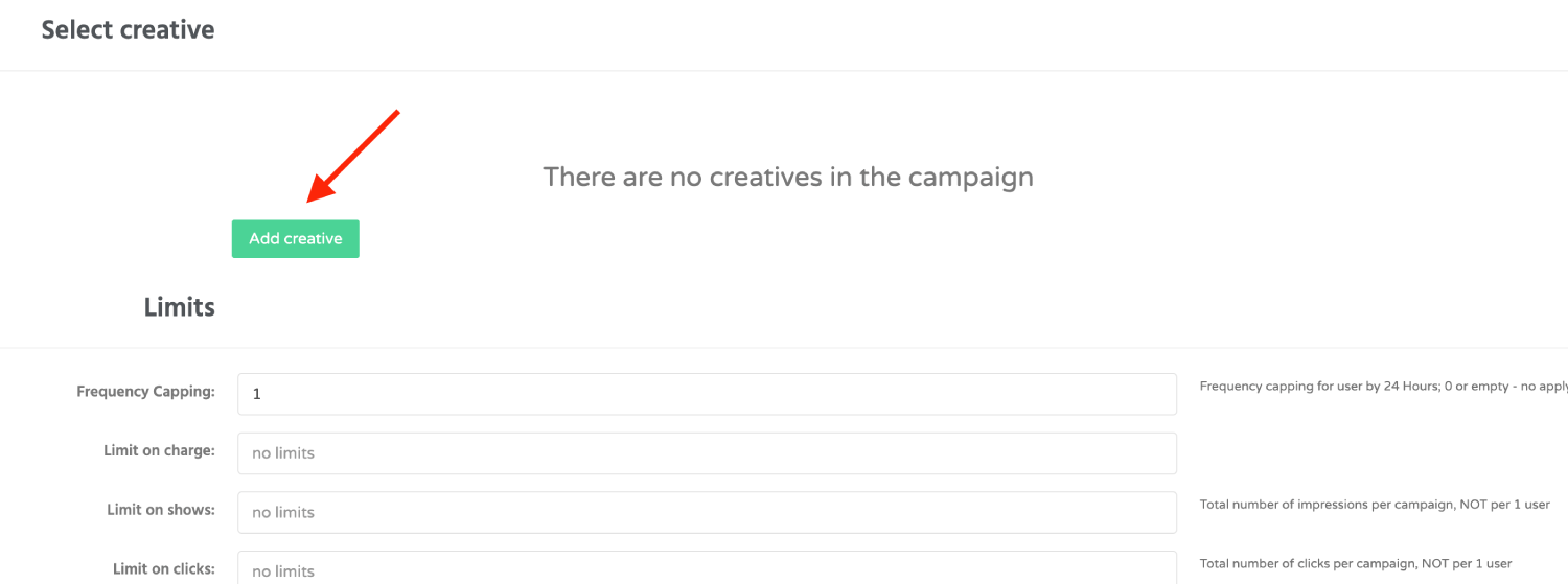 Step 3. Create a campaign on Dao.Ad.
