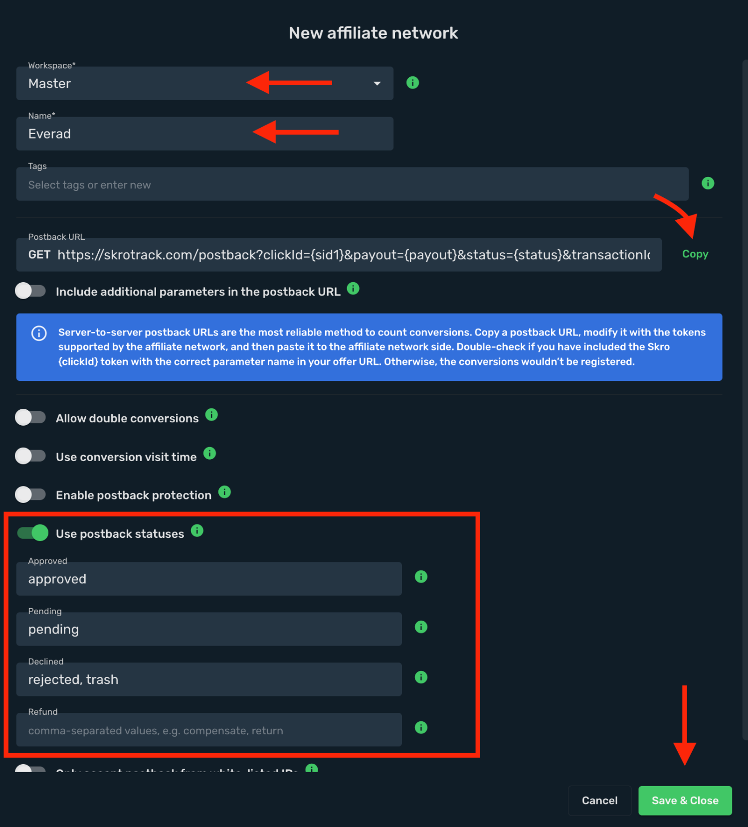 Save Everad as affiliate network