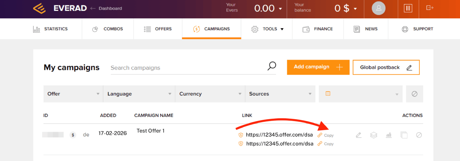 Get Everad Offer URL link 1