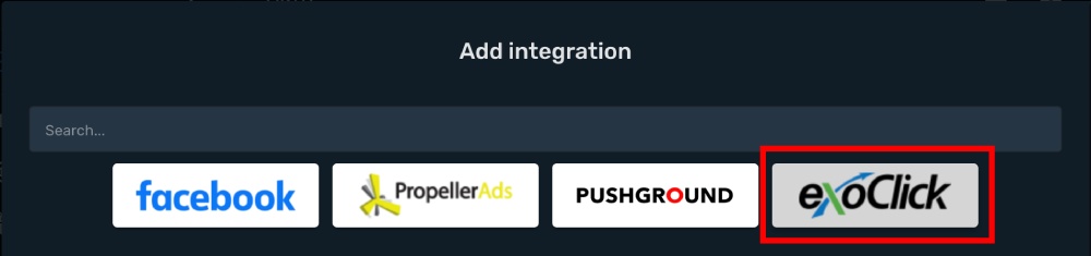 ExoClick Integration step 2