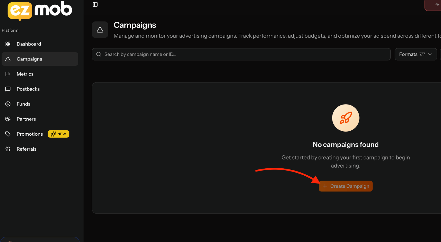 Step 3. Create a campaign on EzMob.