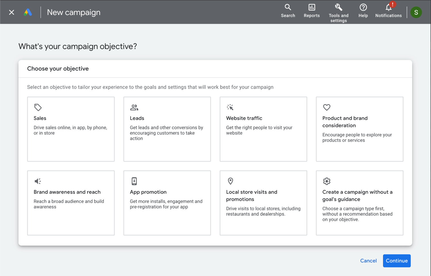 Setup Google Campaign