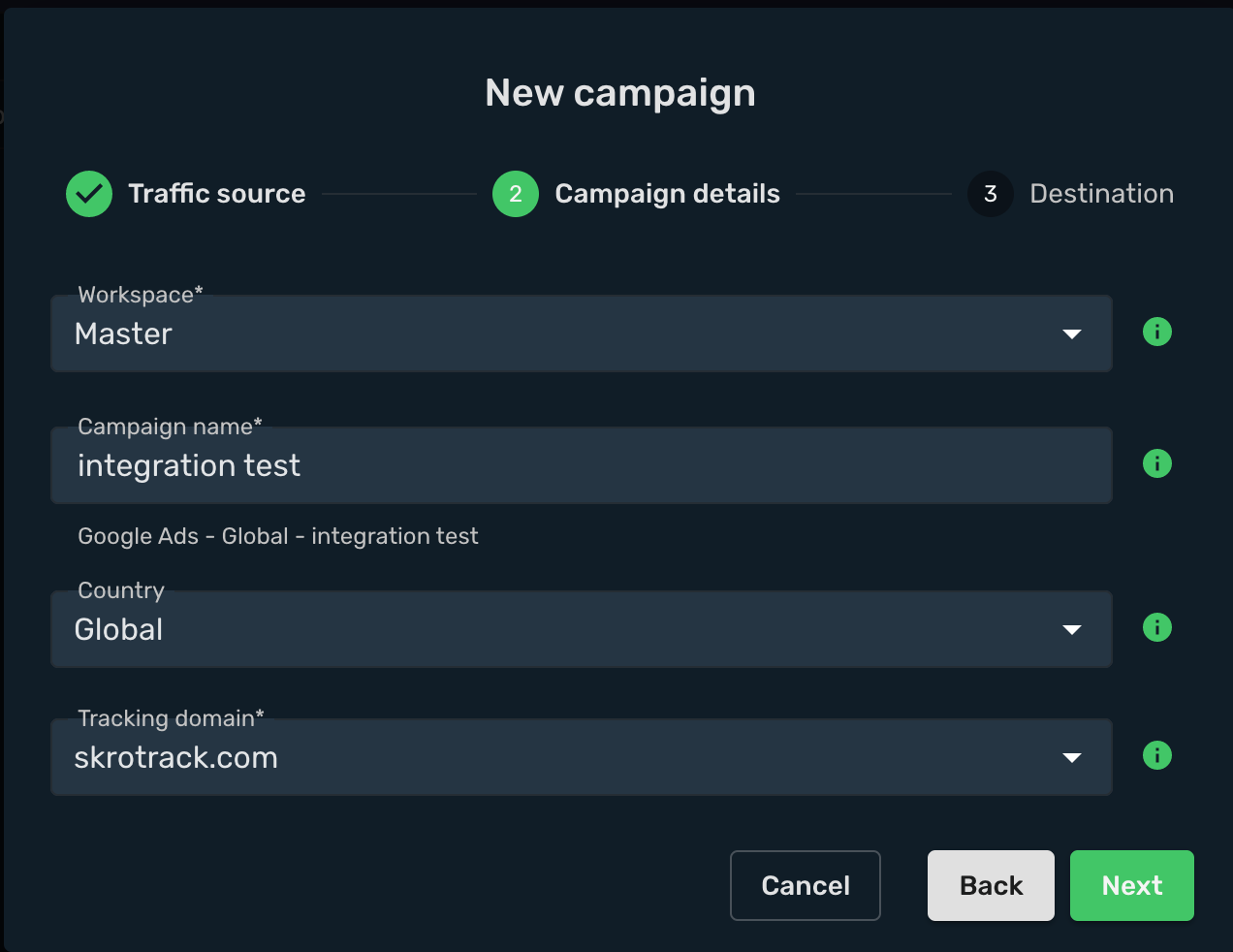 Setup Skro Campaign