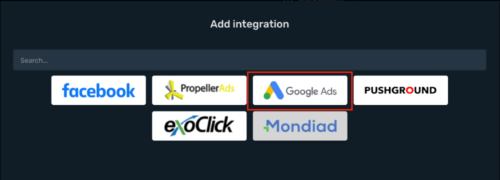 Google Ads Integration step 2