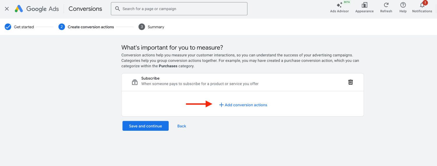 Manager Google Ads campaigns step 4