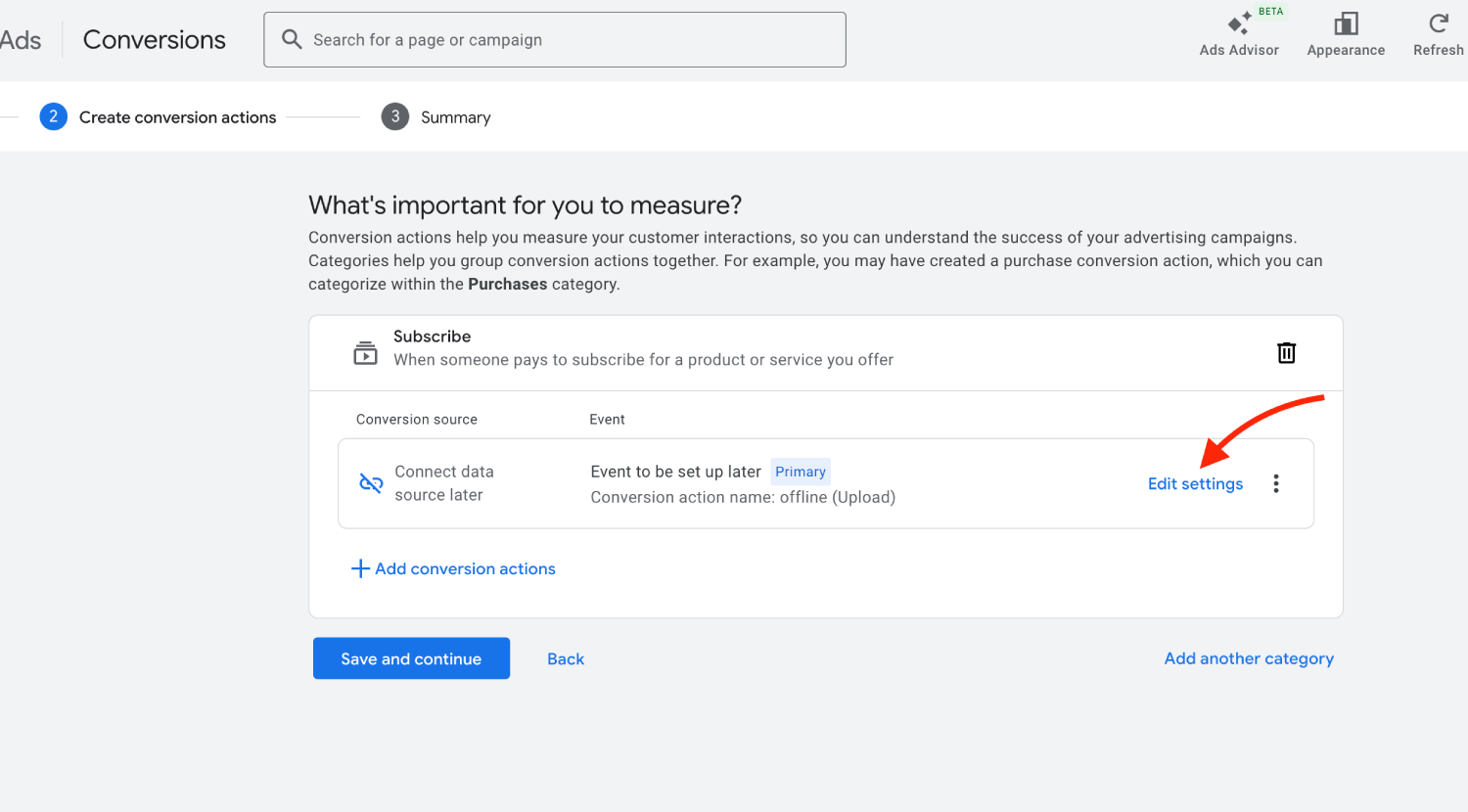 Manager Google Ads campaigns step 6