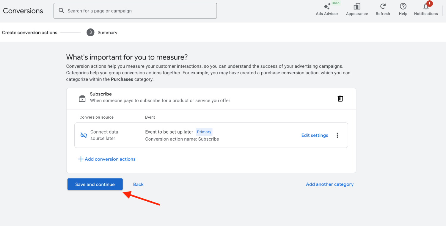 Manager Google Ads campaigns step 8