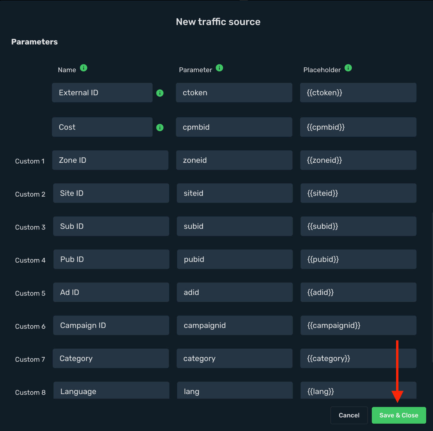 Copy HilltopAds Postback URL