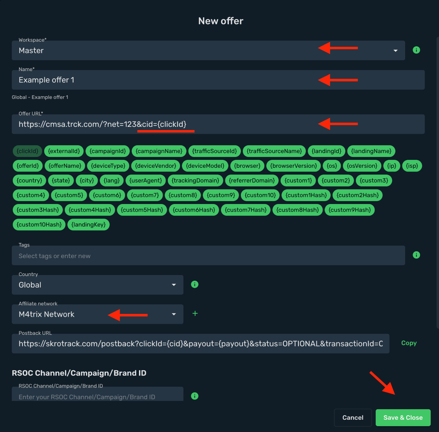 Add M4trix Network offer