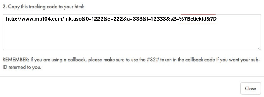 Add Maxbounty postback URL 4
