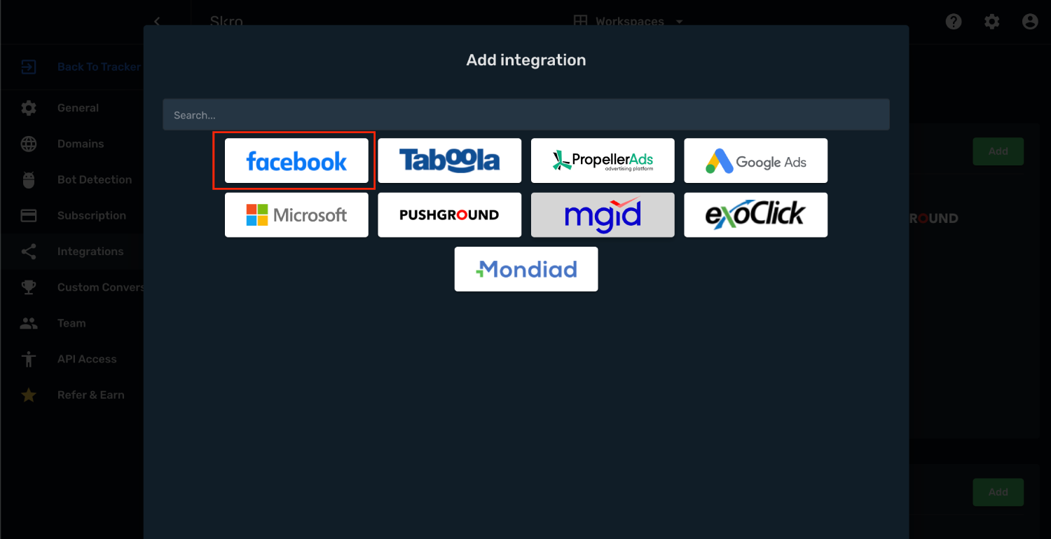 Meta Integration step 2