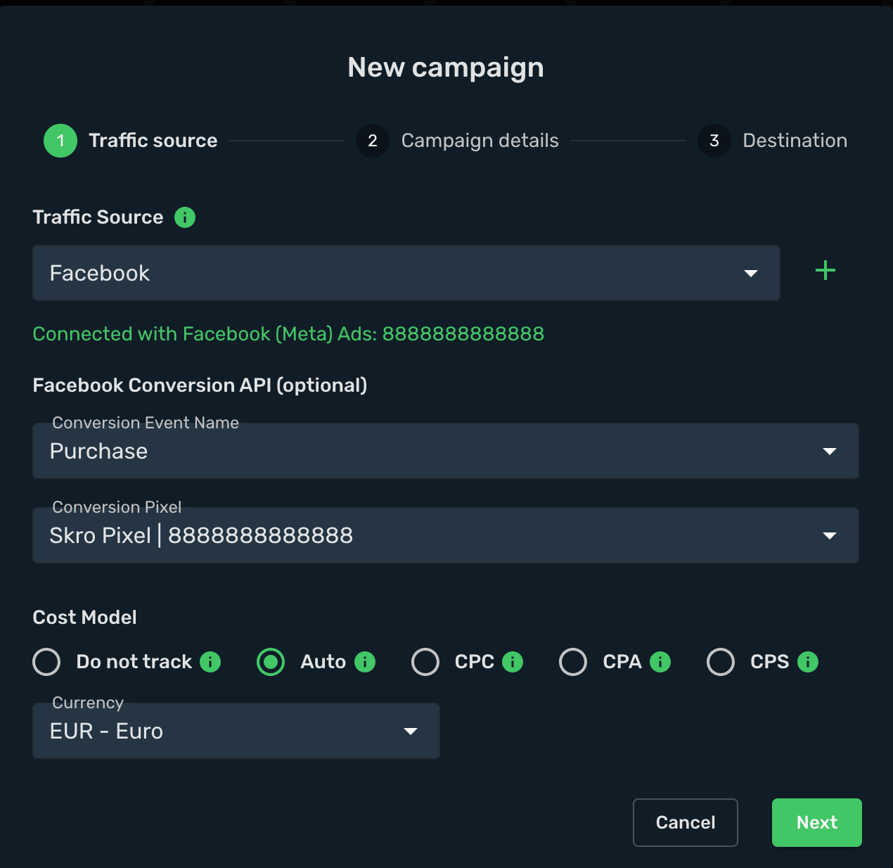 Setup Skro Campaign