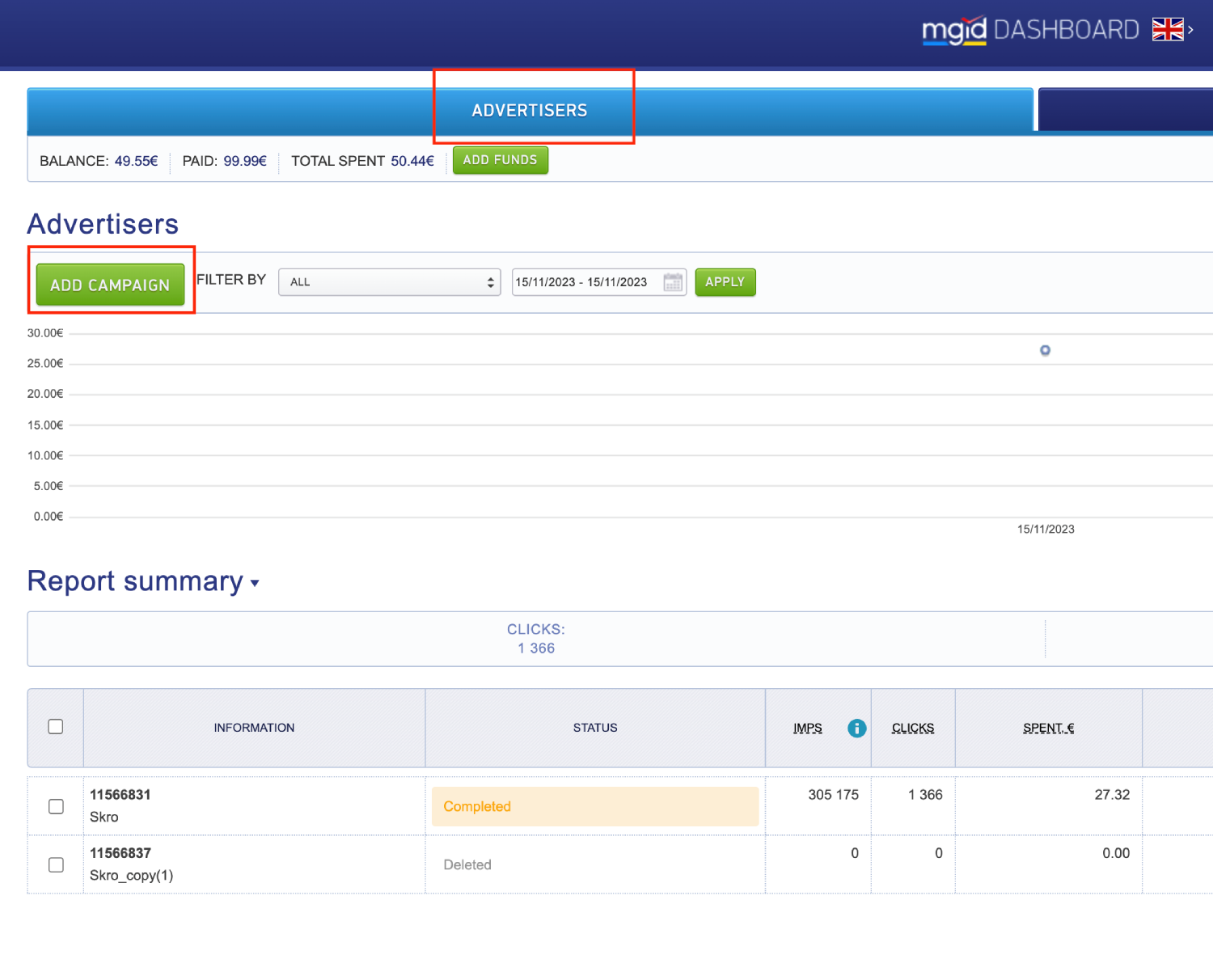 Setup MGID Campaign