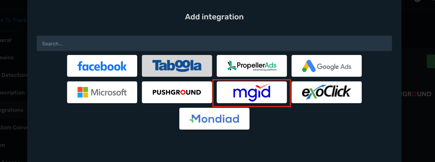 MGID Integration step 2