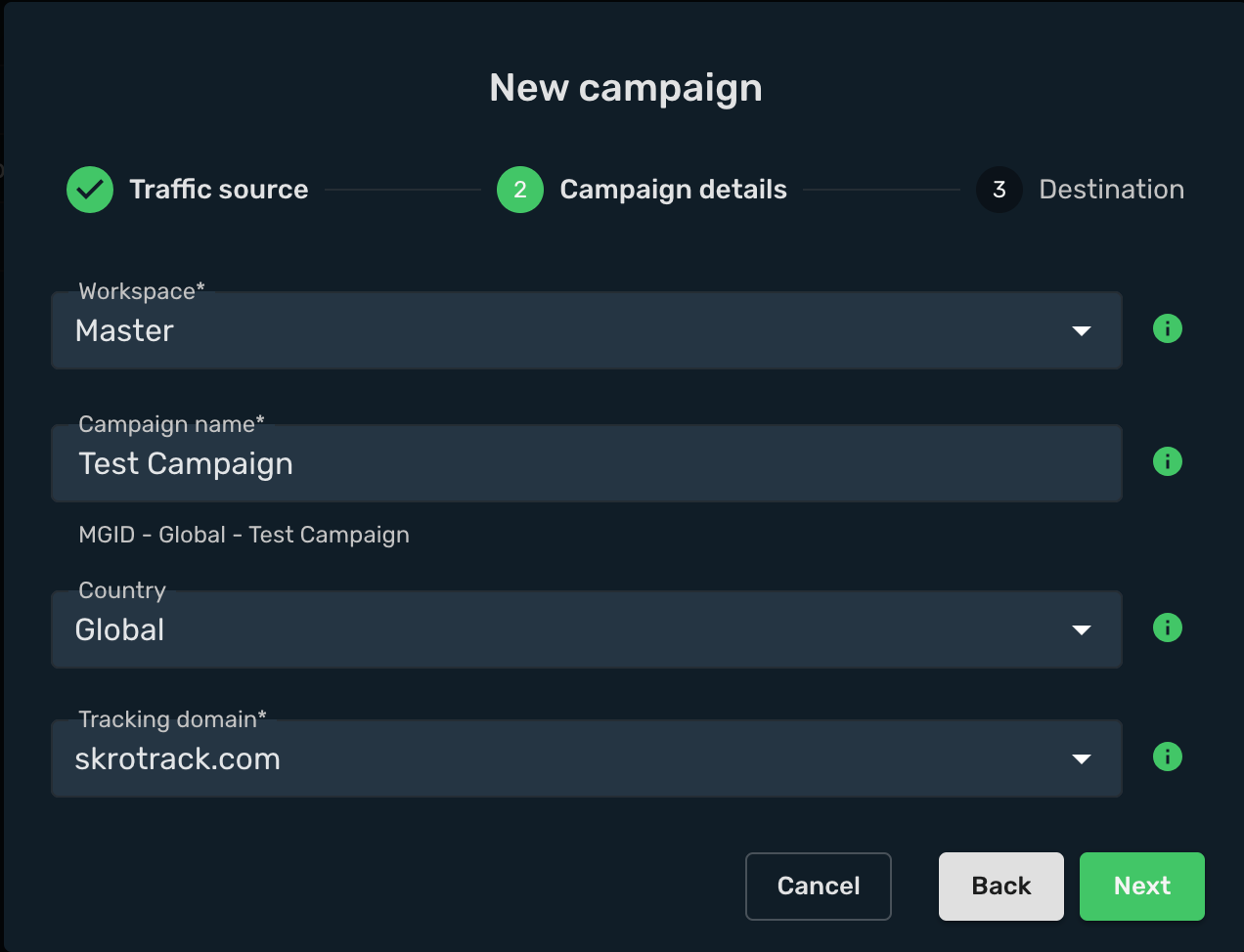 Setup Skro Campaign